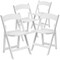 Emma and Oliver Set of 4 800 lb Weight Capacity Indoor/Outdoor Resin Folding Chairs